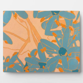 Contemporary Leaf Design in Peach