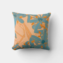Contemporary Leaf Design Peach Kudde