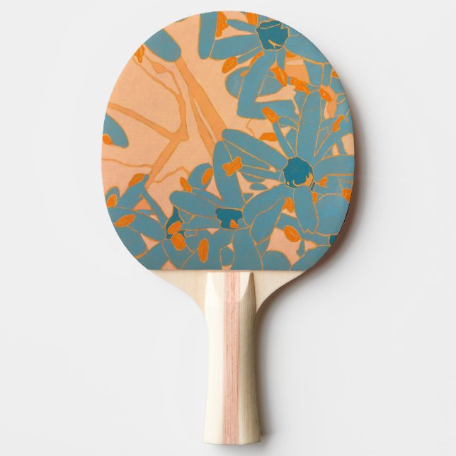 Contemporary Leaf Design Peach Pingisracket (Framsidan)