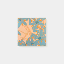 Contemporary Leaf Design Peach Post-it Block