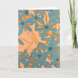 Contemporary Leaf Design Peach Tack Kort
