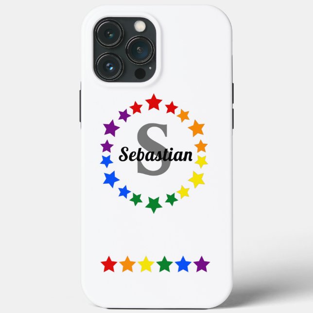 Contemporary LGBT Gay pride Stars Monogram och Nam (Baksida)