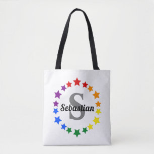 Contemporary LGBT Gay pride Stars Monogram och Nam Tygkasse