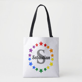 Contemporary LGBT Gay pride Stars Monogram och Nam Tygkasse