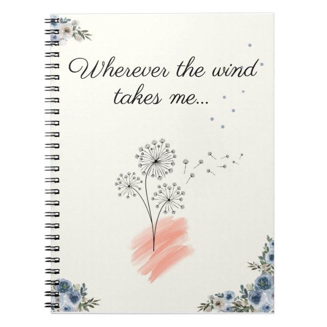 Contemporary Line Art Flowers med offert Anteckningsbok (Framsidan)