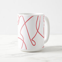Contemporary Line Art: Röd och vit