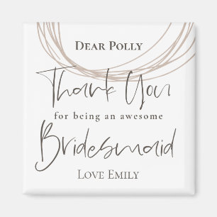 Contemporary Linjer Tack Bridesmaid Gift Magnet