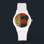 Contemporary Loft Stil Paneled Painting Armbandsur<br><div class="desc">En contemporary loft stil-målning med flerfärgade paneler och cirklar. En annan fantastisk skapad av Jennifer Goldberger,  köp den här biet och titta på några av hennes andra målningar!</div>