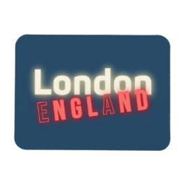 Contemporary London Neon Ljus Typography Magnet