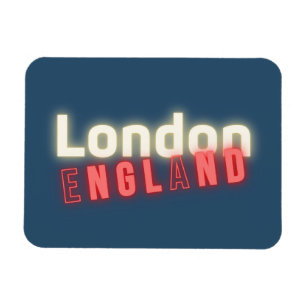 Contemporary London Neon Ljus Typography Magnet