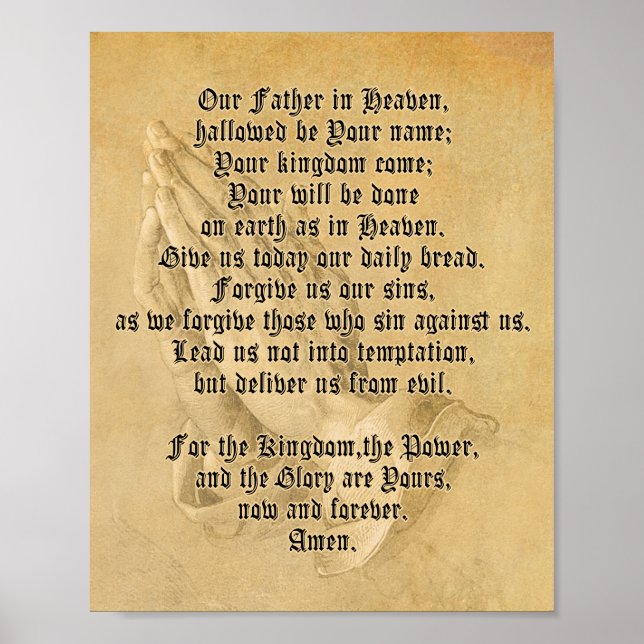 Contemporary Lord's Prayer Poster (Matte) (Framsidan)