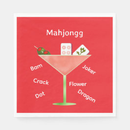 Contemporary Mahjong Martini Pappersservett