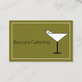 Contemporary Martini Glass Bartender Business Card Visitkort