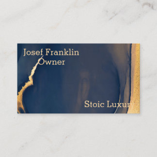 Contemporary Masculine Abstrakt Guld och flottan Visitkort