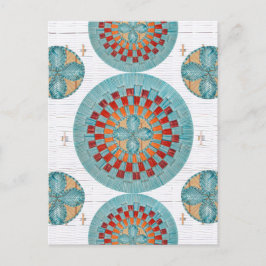 Contemporary Mi'kmaq Quill Inspired Postcard Vykort