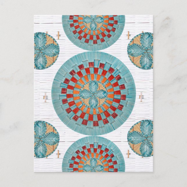 Contemporary Mi'kmaq Quill Inspired Postcard Vykort (Framsida)