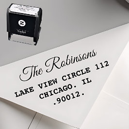 Contemporary Minimalist Address Stamp Självfärgande Stämpel