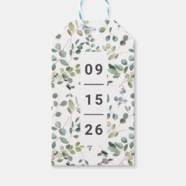 Contemporary Minimalistisk eukalyptus Presentetikett
