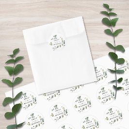 Contemporary Minimalistisk eukalyptus Runt Klistermärke