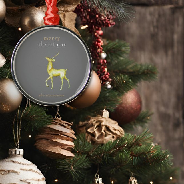 Contemporary Minimalistisk jultomte Guld rener Julgransprydnad Metall (Skapare uppladdad)