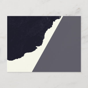 Contemporary Minimalistisk svartvit konst Vykort