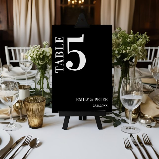 Contemporary minimalistiskt BRÖLLOP Bordsnummer (Contemporary Minimalist WEDDING Table Number)