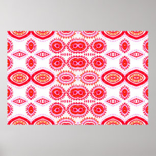 Contemporary Mode-mall. Red Folklore Boho G Poster