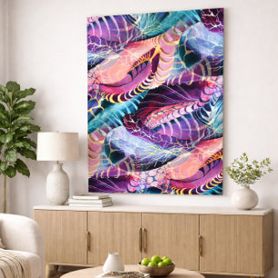 Contemporary Modern Abstrakt med geometriska forme Canvastryck
