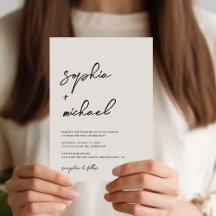 Contemporary Modern Black and White Bröllop