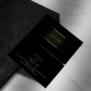 Contemporary Modern Black Champaign Ram Vip Visitkort
