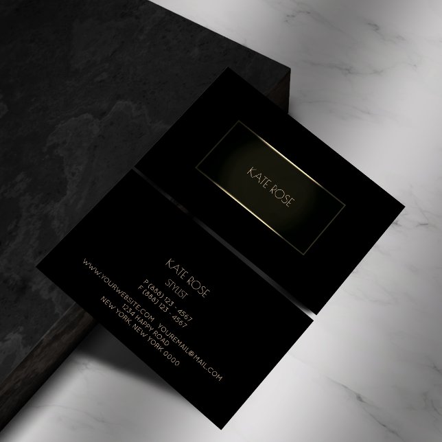 Contemporary Modern Black Champaign Ram Vip Visitkort (Skapare uppladdad)