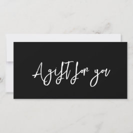 Contemporary Modern Black Gift-certifikat