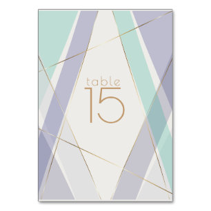 Contemporary Modern Geometric Rand Mint Violet Bordsnummer