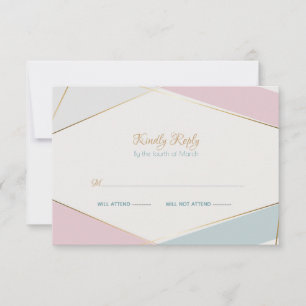 Contemporary Modern Geometric Rand Teal Ro OSA Kort