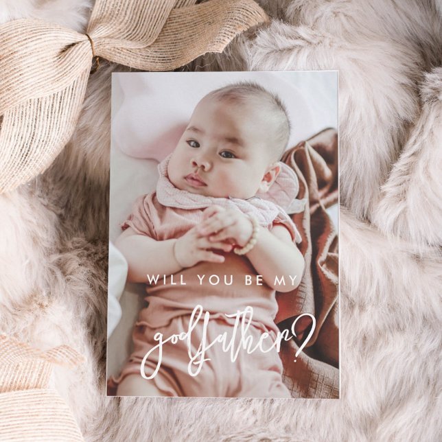 Contemporary modern Godfather frieri fotokort Inbjudningar (Skapare uppladdad)