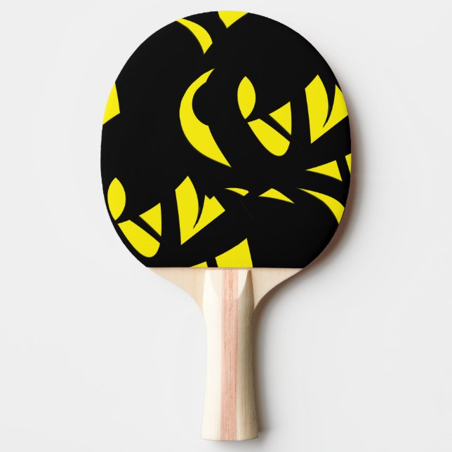 Contemporary Modern Gult / Svart Pingisracket (Framsidan)