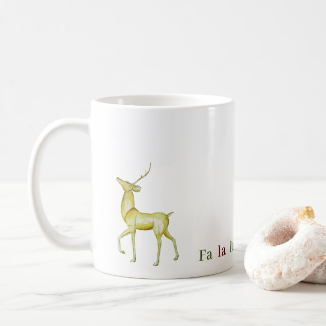 Contemporary Modern Minimalist Reindeer Kaffemugg (Med munk)