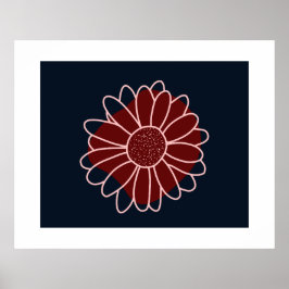 Contemporary Modern Ro Flower Poster
