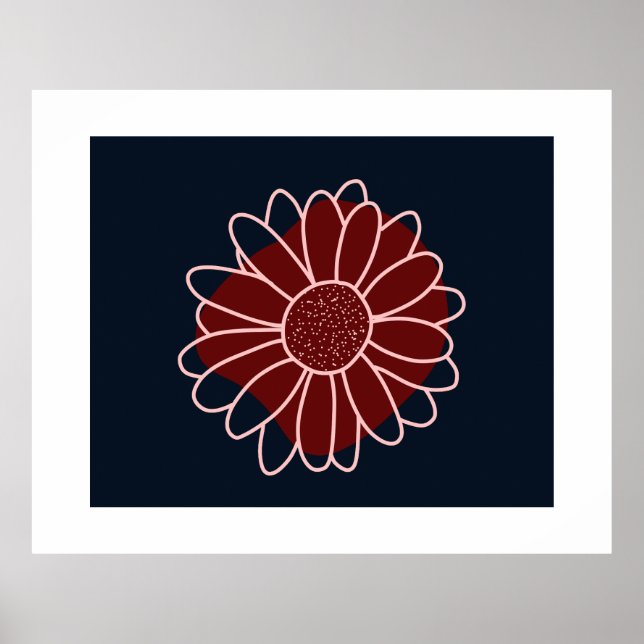 Contemporary Modern Ro Flower Poster (Framsidan)