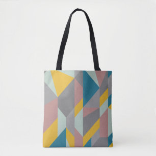 Contemporary Modernist Geometry Art Earthy Färg Tygkasse