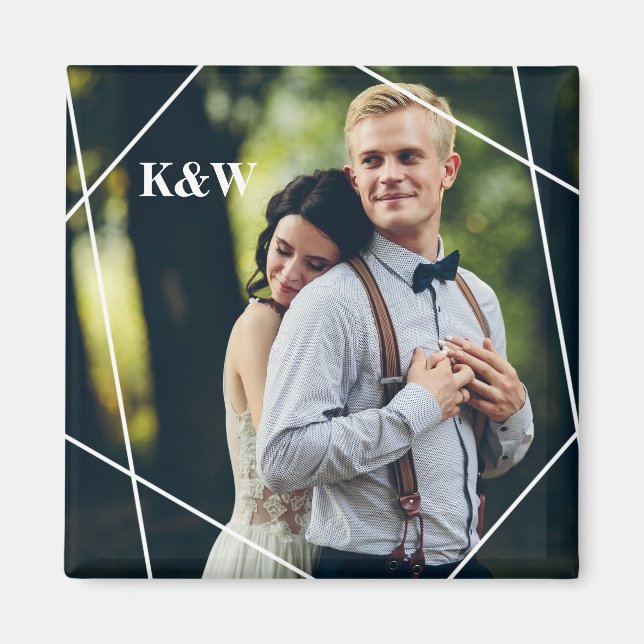 Contemporary Monogram Photo Magnet (Framsidan)