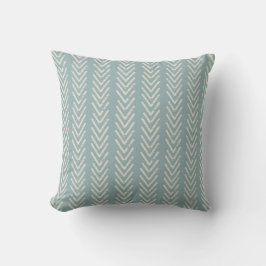 Contemporary Mönster Teal & Off White Kudde