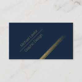 Contemporary Navy Blue med Guld Affärskort Visitkort
