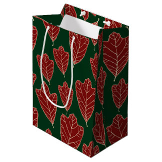 Contemporary Oak Löv Mönster Medium Gift-påse