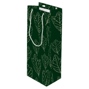 Contemporary Oak Löv Mönster Vin Gift Bag