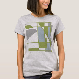 Contemporary Olive Grått Mosaic Geometric MCM-utse T Shirt