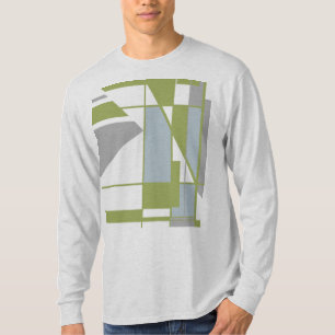 Contemporary Olive Grått Mosaic Geometric MCM-utse T Shirt