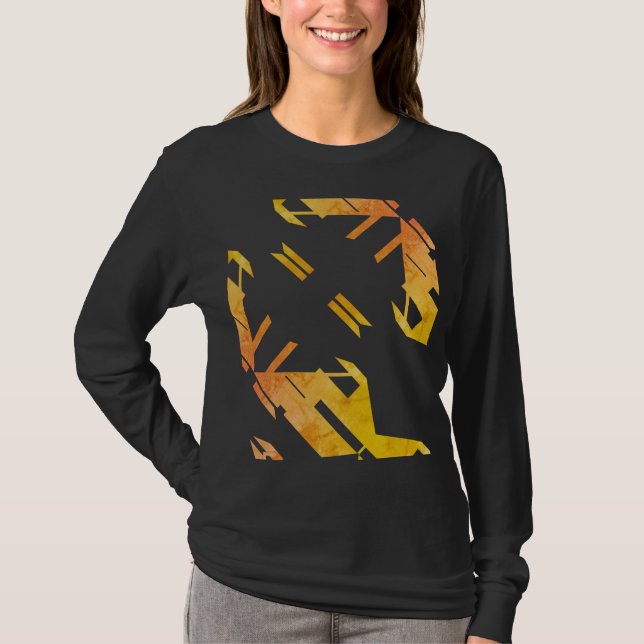 Contemporary Orange Southwest Art-Abstrakt T Shirt (Framsida)