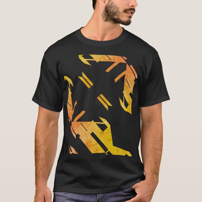 Contemporary Orange Southwest Art-Abstrakt T Shirt (Framsida)