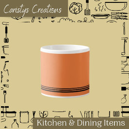 Contemporary Orange Tangerine Rand Espressomugg